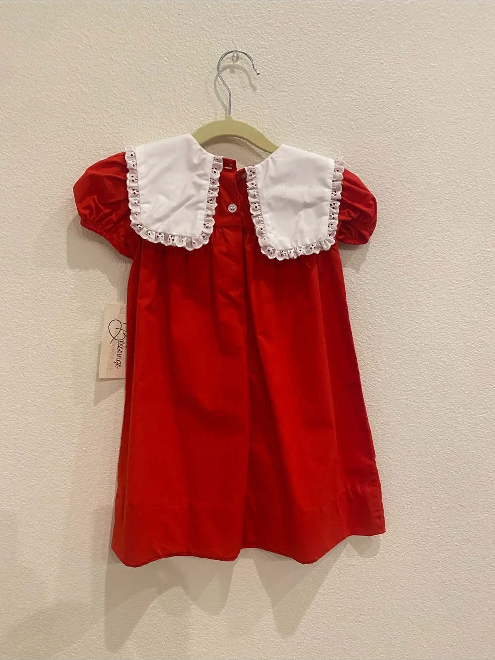 Boutique Red Candy Cane Yoke Girls' Dress - Christmas
